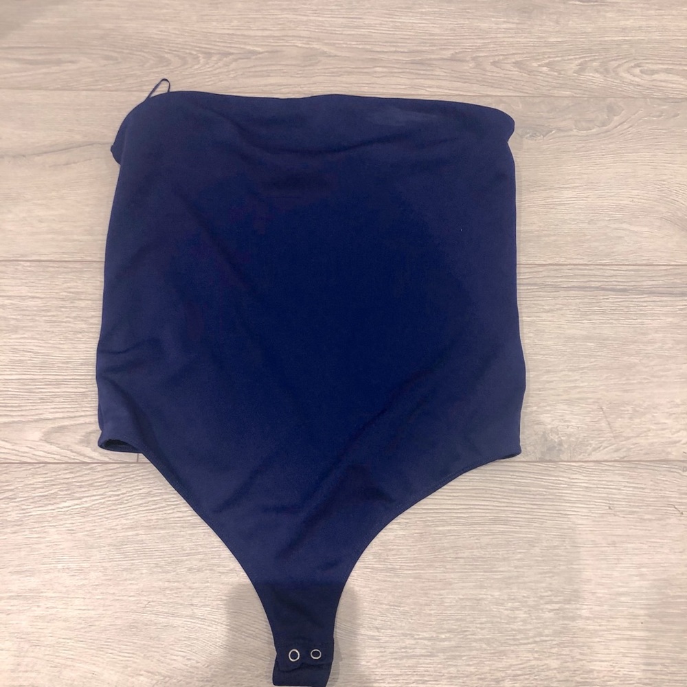 Express Blue Tube Top Bodysuit